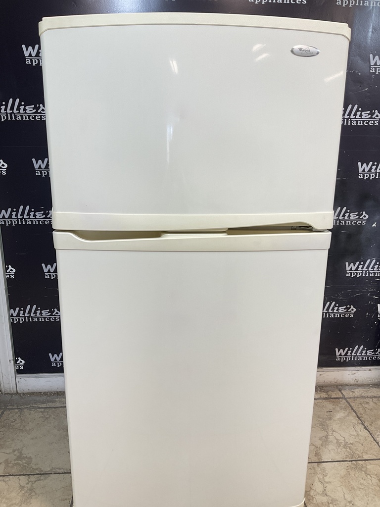 Whirlpool Used Refrigerator Top and Bottom 33x66 1/2” (Bisque) 