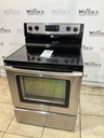 Whirlpool Used Electric Stove 220volts (40/50 AMP) 30inches {3 prong} (Stainless steel) 