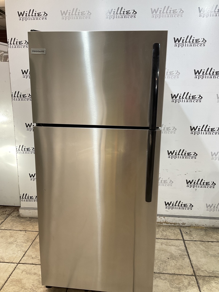 Frigidaire Used Refrigerator Top and Bottom 28 1/2” x 65” (Stainless Steel) 