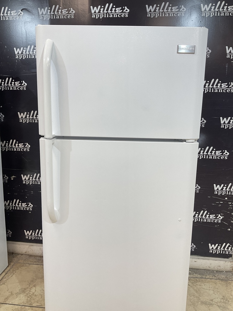 Frigidaire Used Refrigerator Top and Bottom 30x65 1/2” (White) 