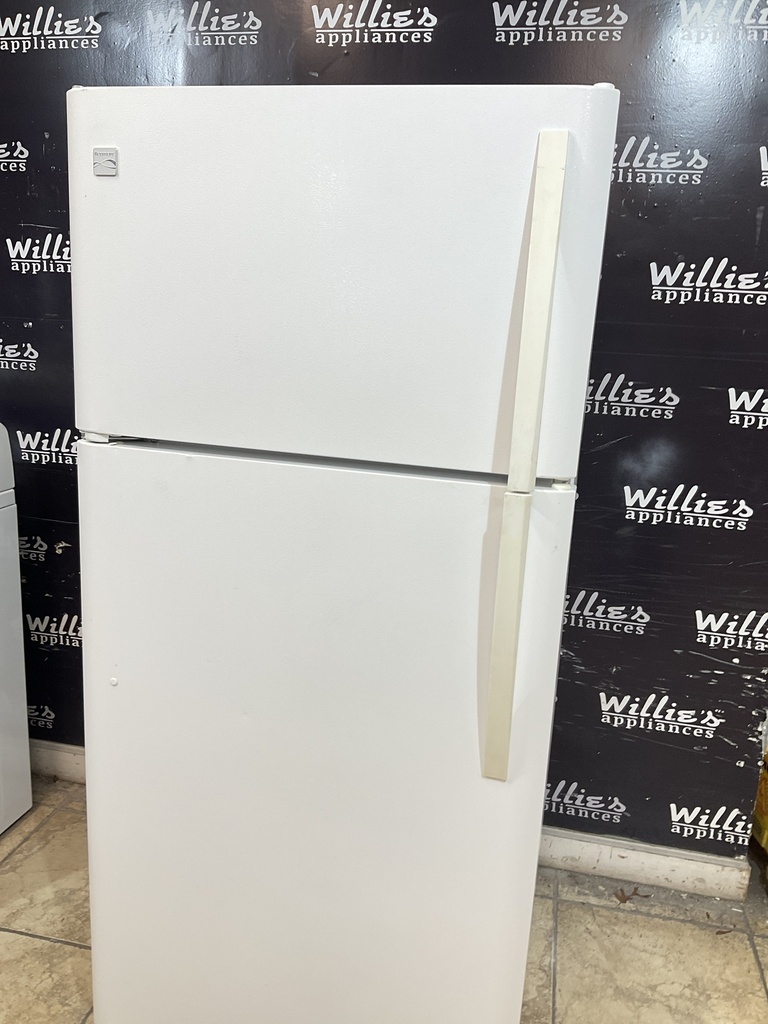 Kenmore Used Refrigerator Top and Bottom 30x65 1/2 (white) 