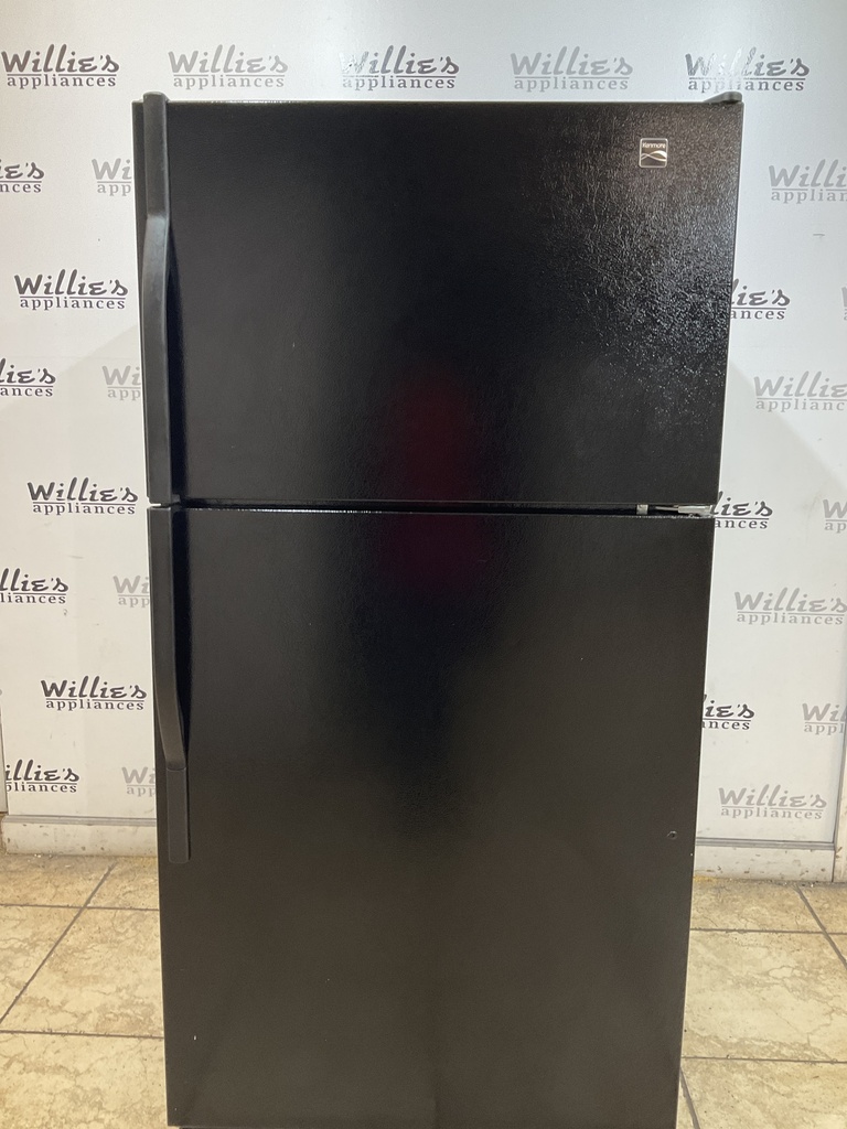 Kenmore Used Refrigerator Top and Bottom 33x66 1/2” (Black) 