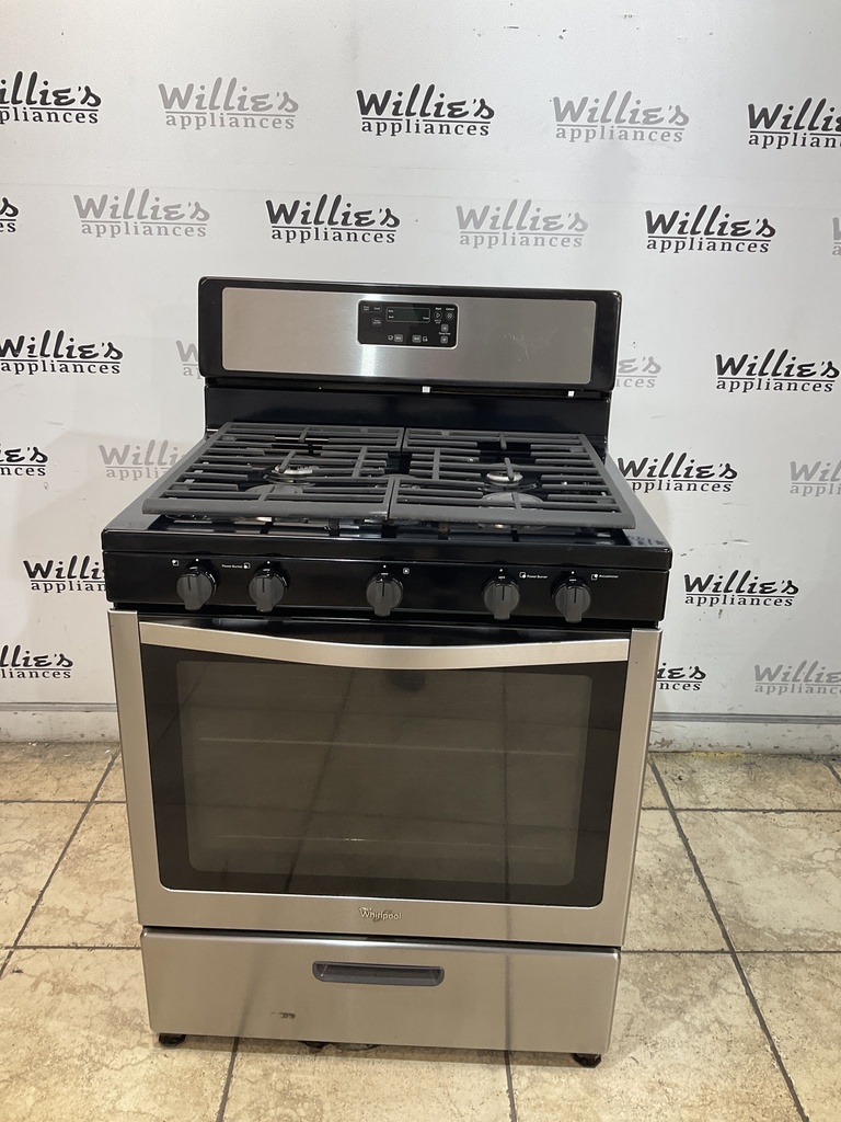 Whirlpool Used Natural Gas Stove 30inches (Stainless Steel) 