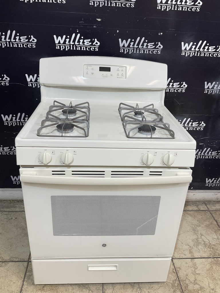 Ge Used Natural Gas Stove 30inches (Bisque) 