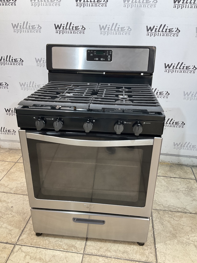 Whirlpool Used Natural Gas Stove 30inches (Stainless Steel) 