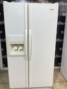 Whirlpool Used Refrigerator Side by Side 36x69 1/2” (White) 