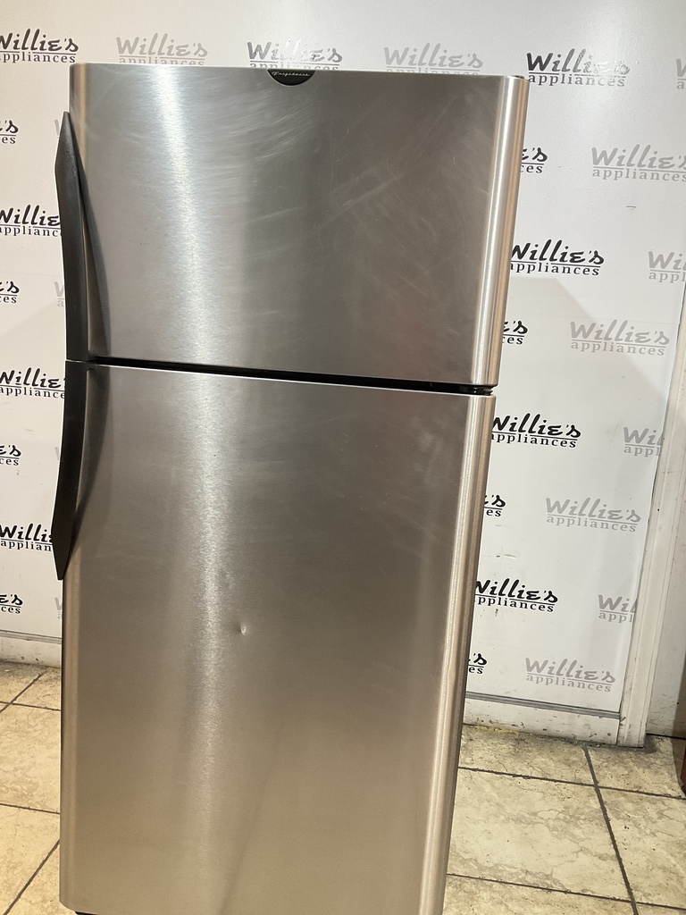Frigidaire Used Refrigerator Top and Bottom 30x66 1/2” (Stainless Steel) 