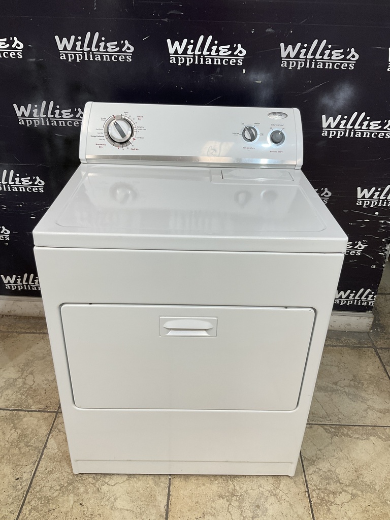 Whirlpool Used Electric Dryer 220volts (30 AMP) 29inches {no cord} (White) 