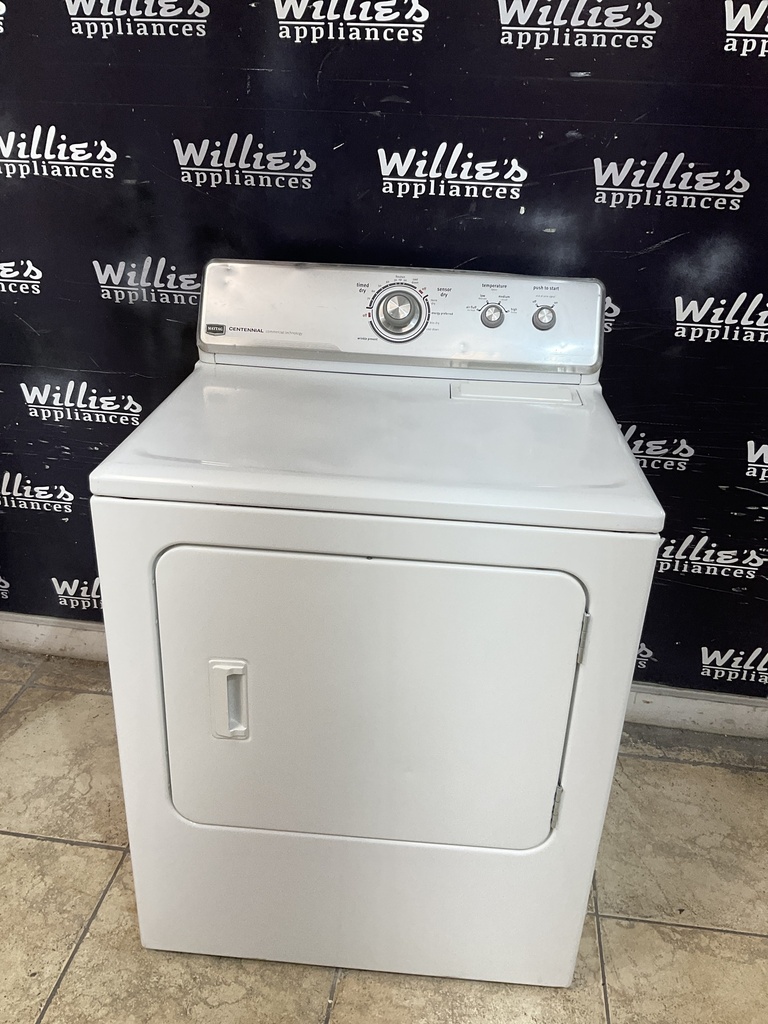 Maytag Used Electric Dryer 220volts (30 AMP) 29inches {3 prong} (White) 