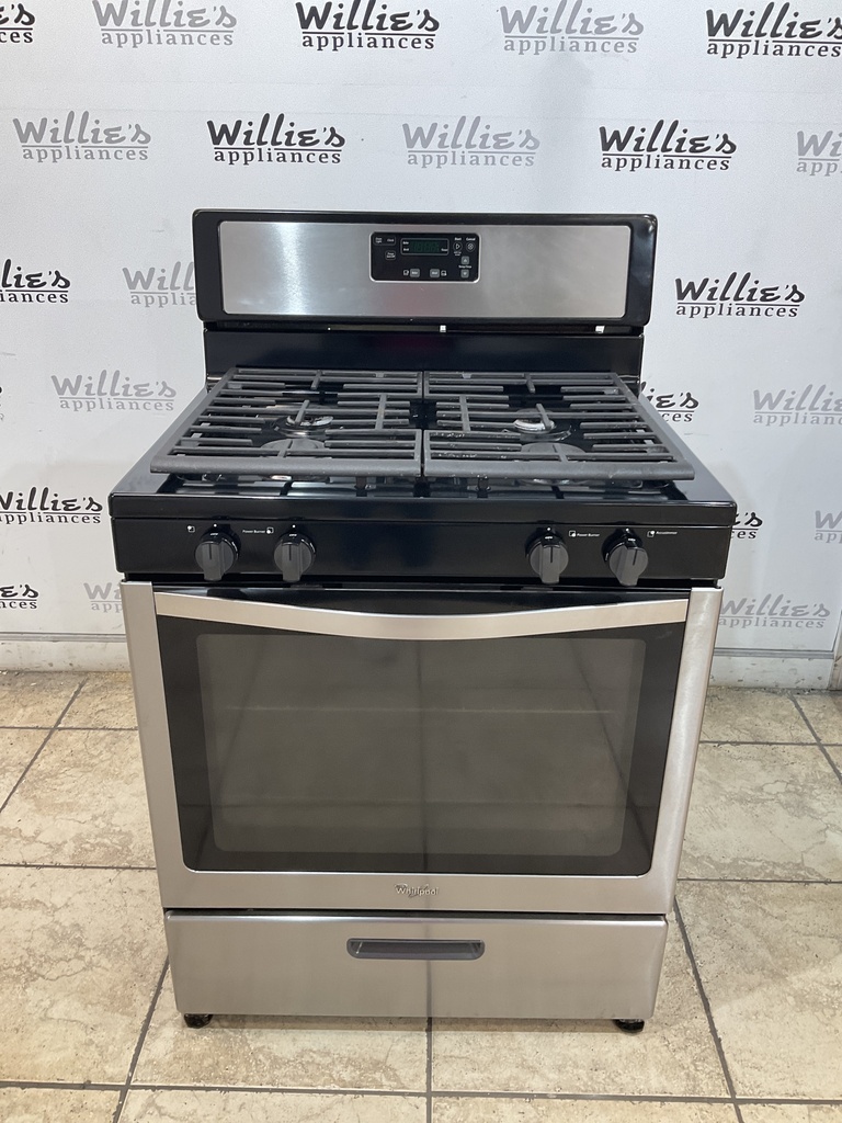 Whirlpool Used Natural Gas Stove 30inches (Stainless Steel) 