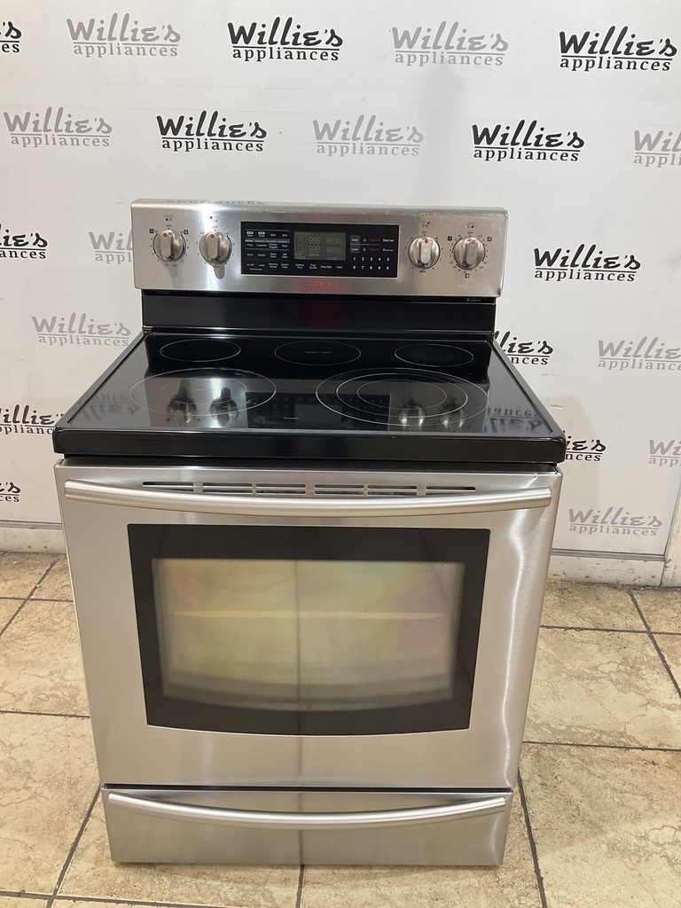 Samsung Used Electric Stove Double Oven 220volts (40/50 AMP) 30inches {no cord} (Stainless steel) 