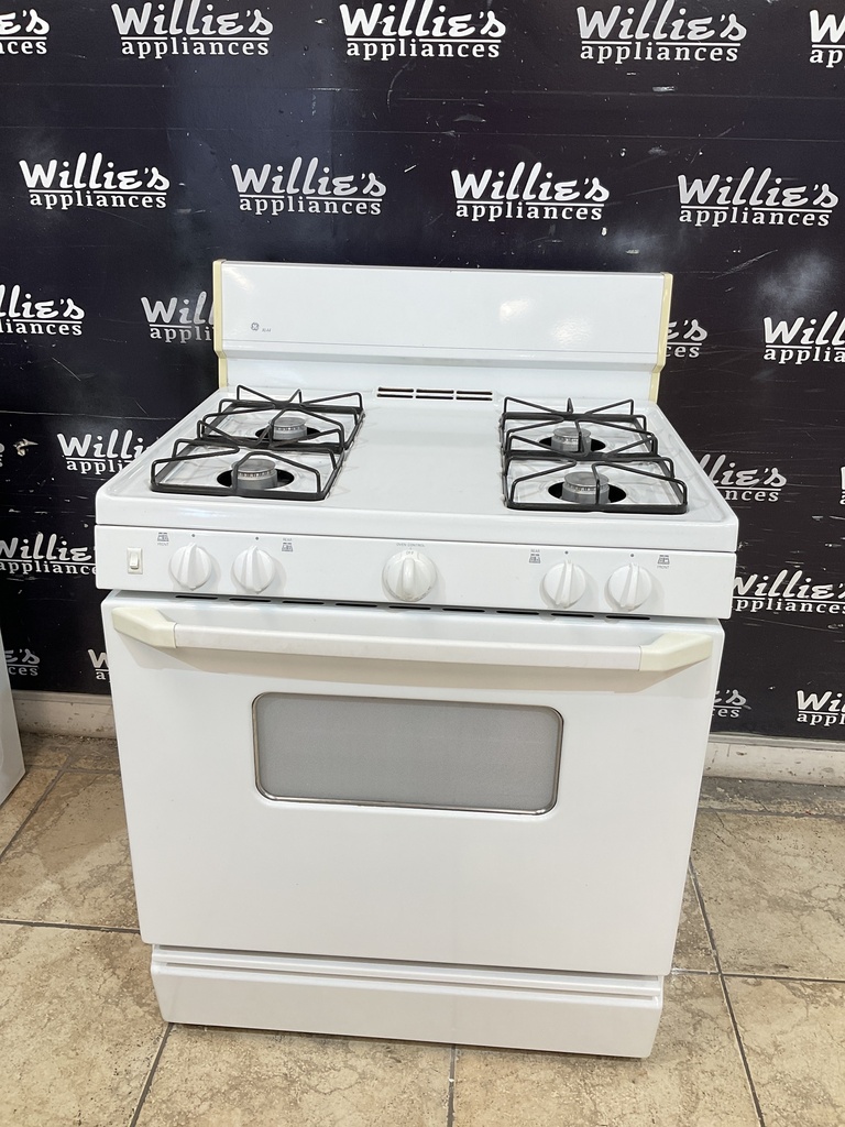 Ge Used Natural Gas Stove 30inches (White) 