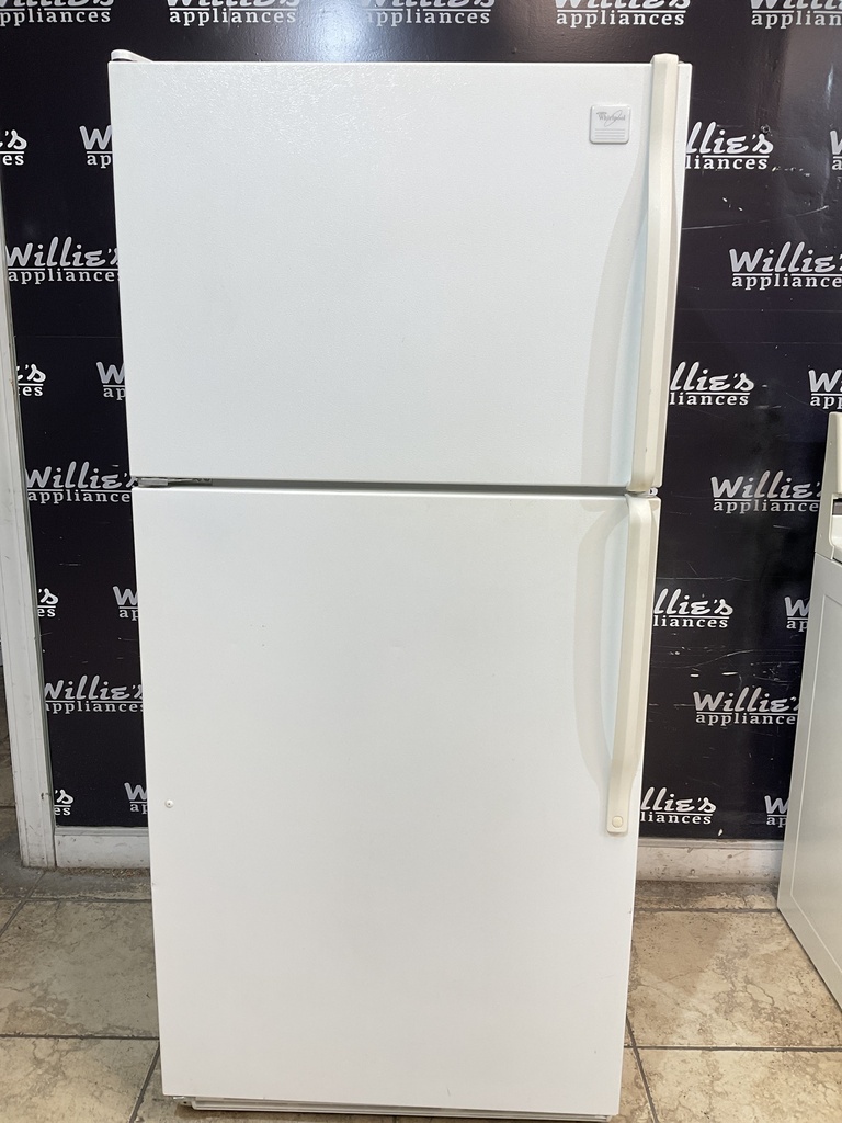 Whirlpool Used Refrigerator Top and Bottom 30x66 (white) 