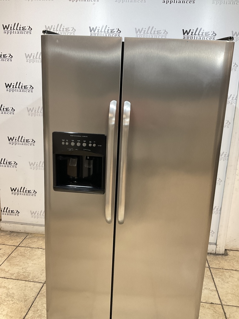 Frigidaire Used Refrigerator Side by Side 36x69 1/2” (Stainless Steel) 