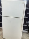 Whirlpool Used Refrigerator Top and Bottom 32 1/2x66 (Bisque) 