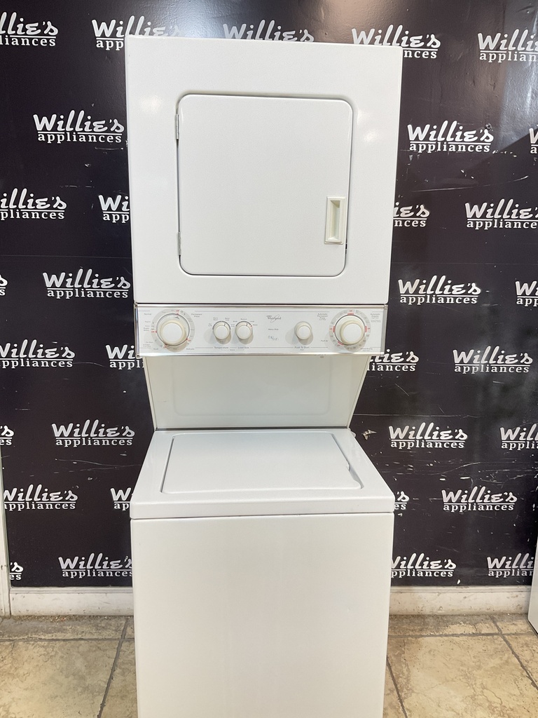 Whirlpool Used Electric Unit Stackable  220volts (30 AMP) 24x71 {no cord} (White) 