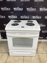 Ge Used Electric Stove 220volts (40/50 AMP) 30inches {4 prong} (White) 