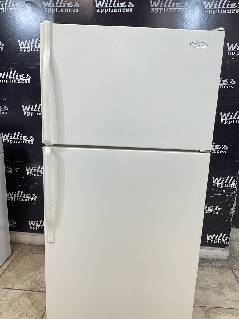 Whirlpool Used Refrigerator Top and Bottom 33x66 (Bisque) 