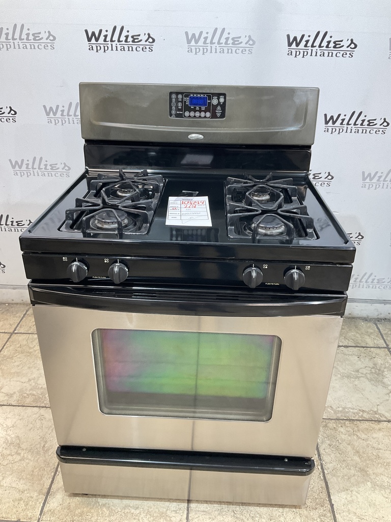 Whirlpool Used Natural Gas Stove 30inches (Stainless Steel) 