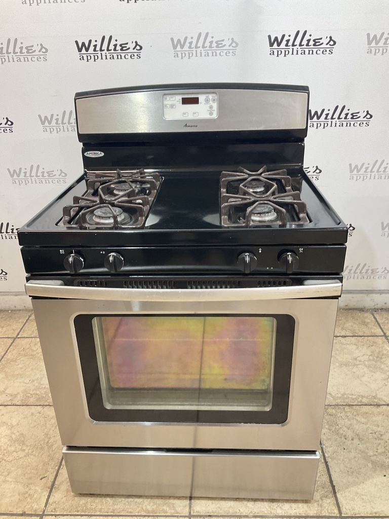 Amana Used Natural Gas Stove 30inches (Stainless Steel) 