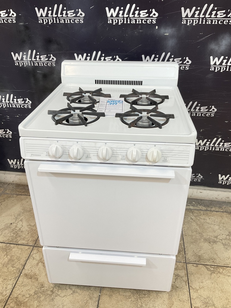 Premier Used Natural Gas Stove 24inches (White )