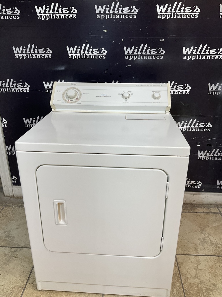 Whirlpool Used Electric Dryer 220volts (30 AMP) 29inches {3 prong} (White) 