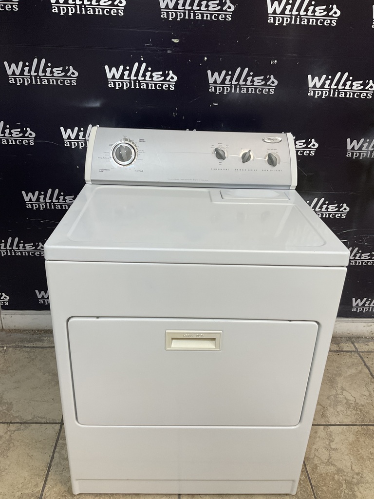Whirlpool Used Electric Dryer 220volts (30 AMP) 29inches {3 prong} (White) 