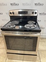 Ge Used Electric Stove 220volts (40/50 AMP) 30inches {no cord} (Stainless steel) 