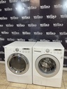 Lg Used Natural Gas Set Washer/Dryer Front-load 27inches (White) 