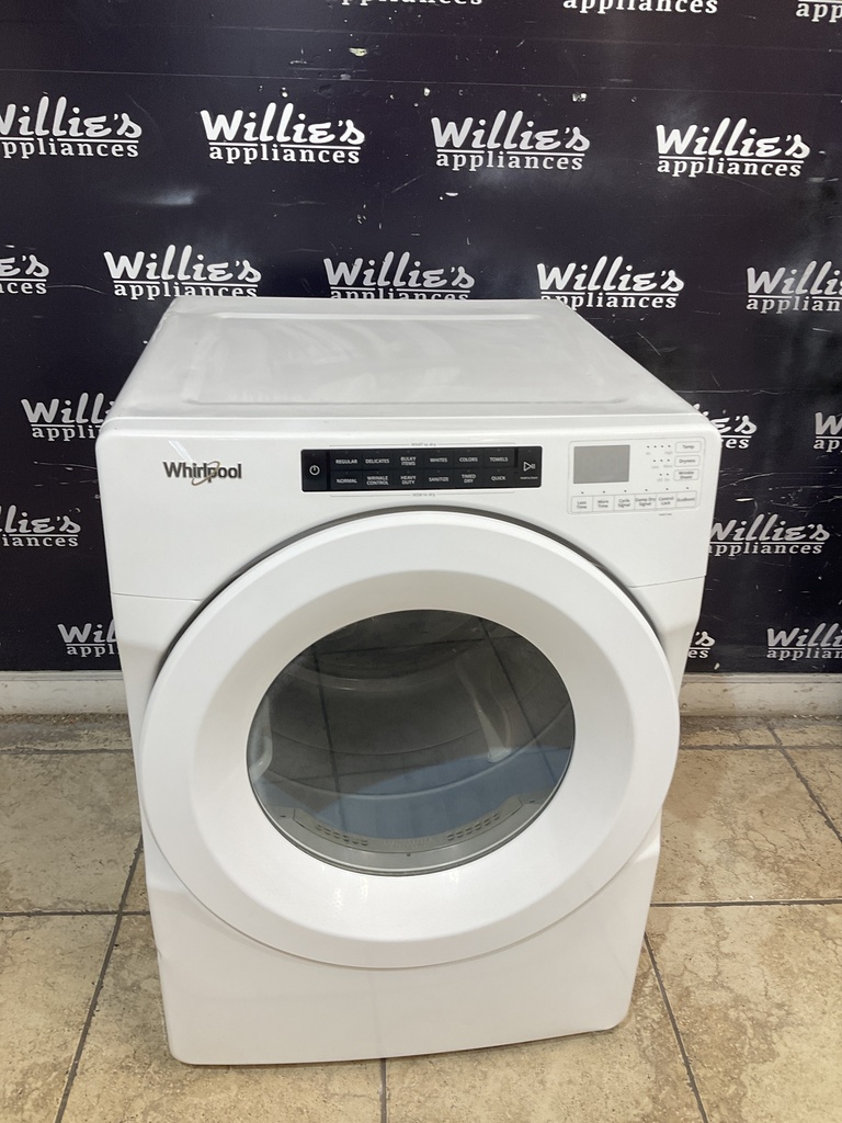 Whirlpool Used Electric Dryer 220volts (30 AMP) 27inches {no cord} (White) 