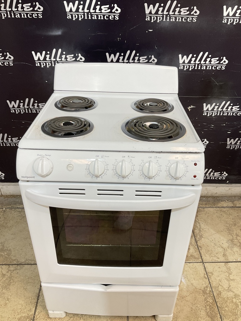 Hotpoint Used Electric Stove 220volts (40/50 AMP) 24inches {no cord} (White) 