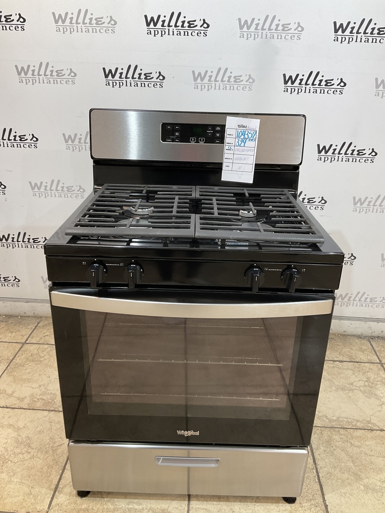 Whirlpool Used Natural Gas Stove 30inches (Stainless Steel) 