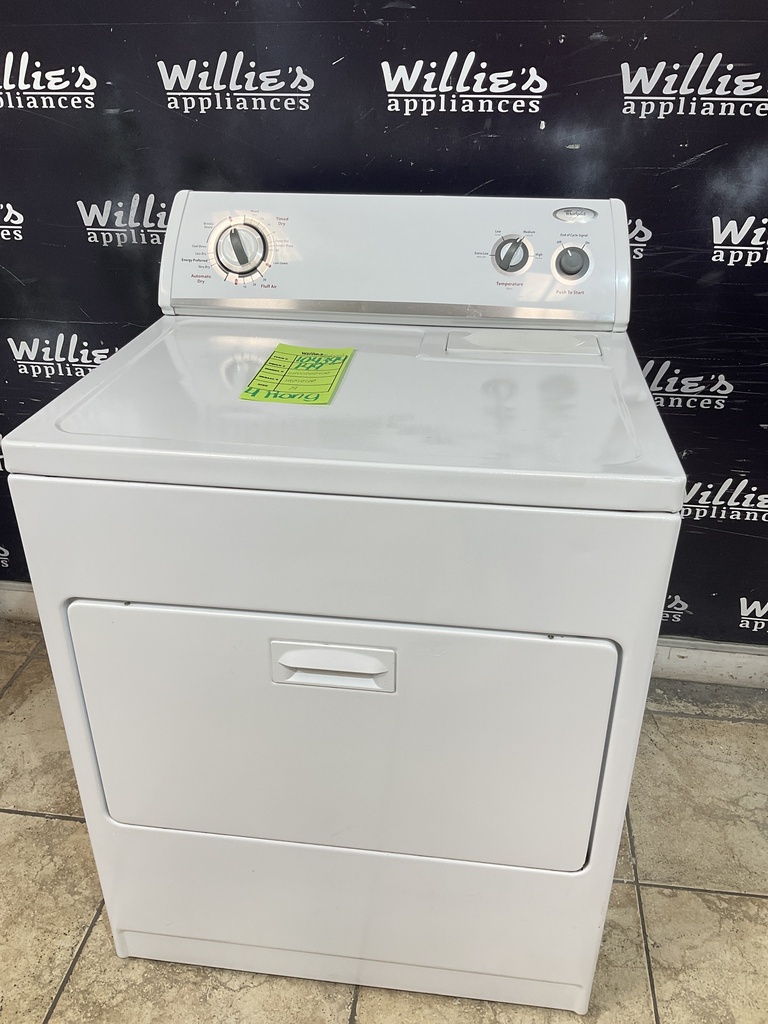 Whirlpool Used Electric Dryer 220volts (30 AMP) 29inches {4 prong} (White)