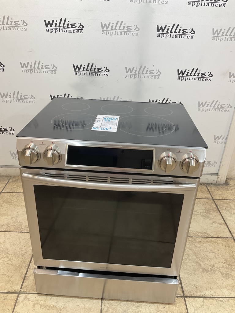 Samsung Used Electric Stove 220volts (40/50 AMP) 30inches {no cord} (Stainless Steel) 
