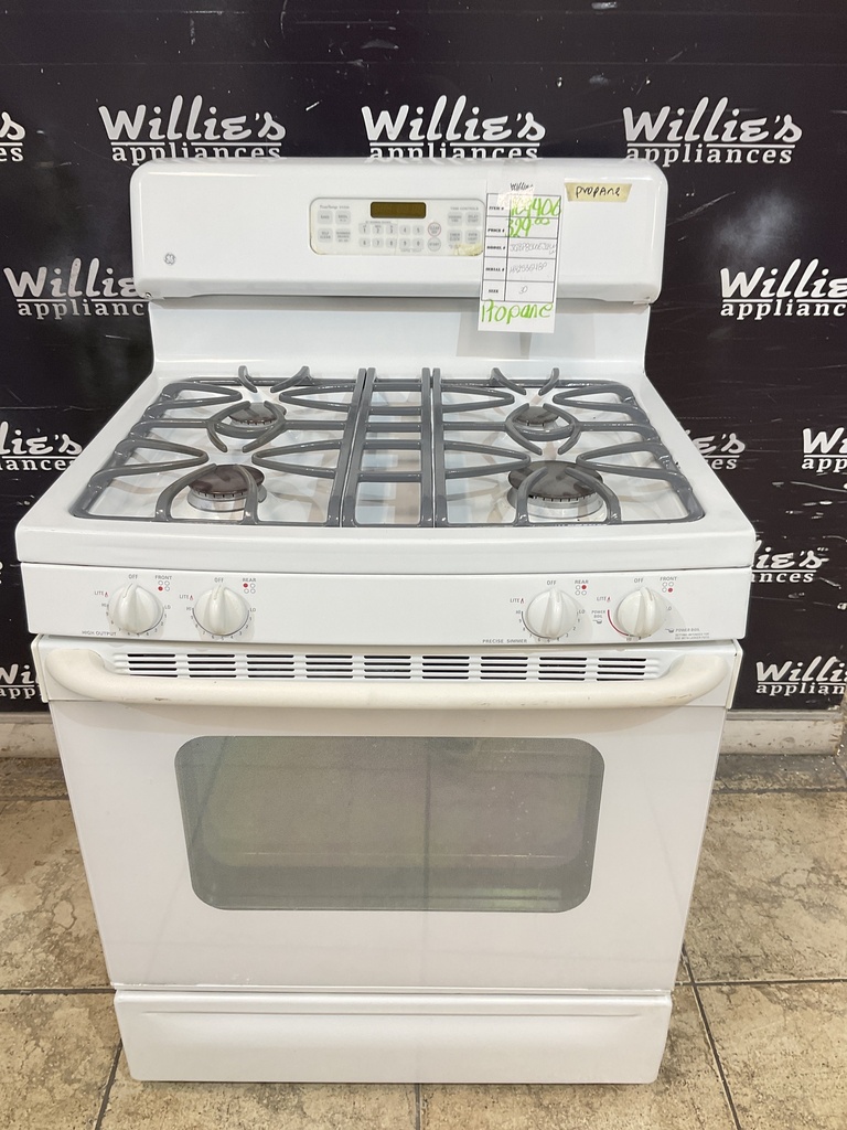 Ge Used Gas Propane Stove 30inches (White) 
