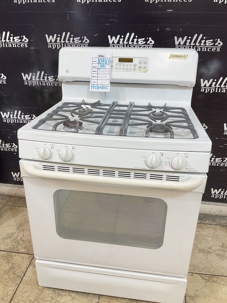 Ge Used Gas Propane Stove 30inches (White) 