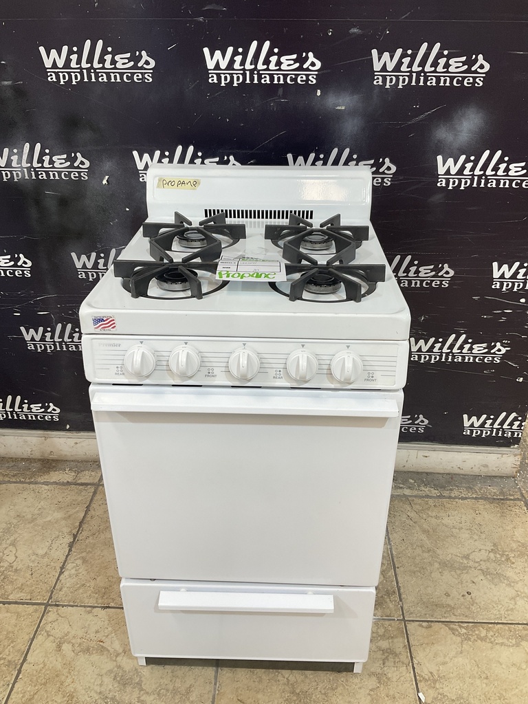 Premier Used Gas Propane Stove 20inches (White) 