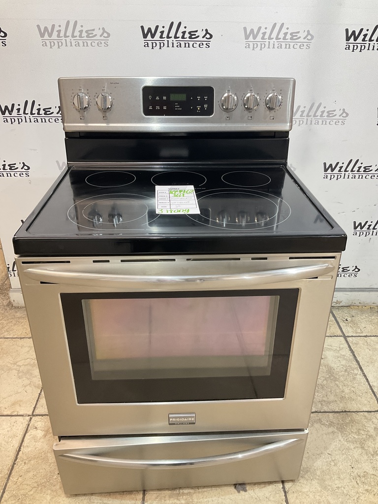 Frigidaire Used Electric Stove 220volts (40/50 AMP) 30inches {3 prong} (Stainless steel) 