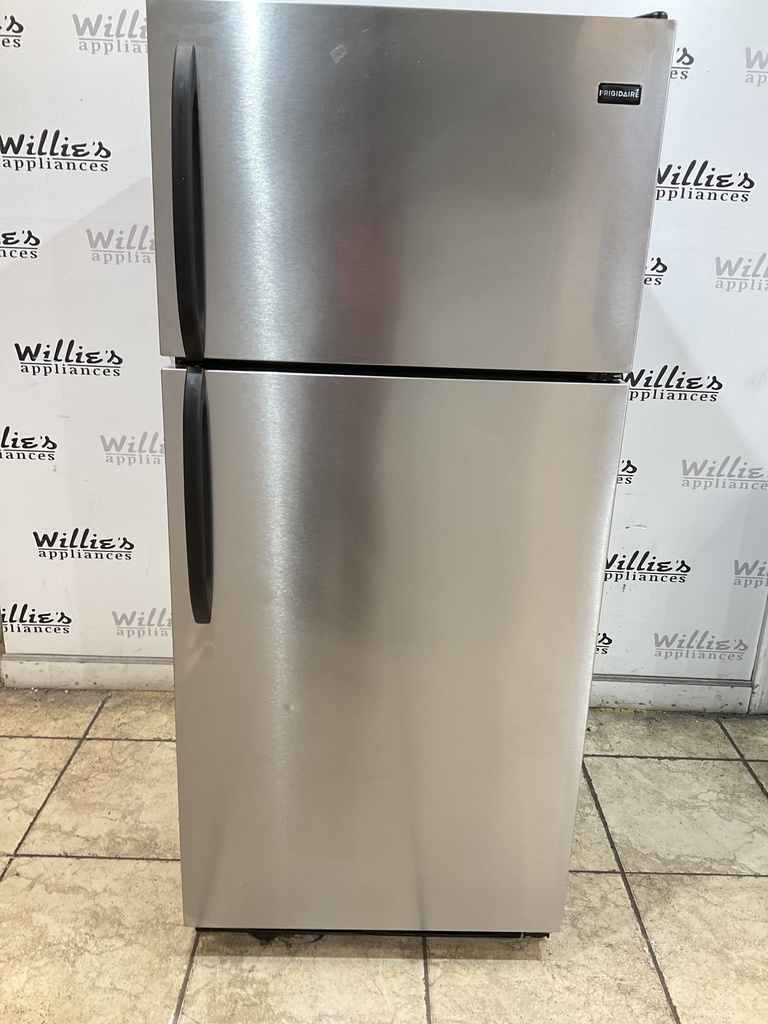 Frigidaire Used Refrigerator Top and Bottom 28 1/2” x 65” (Stainless Steel) 