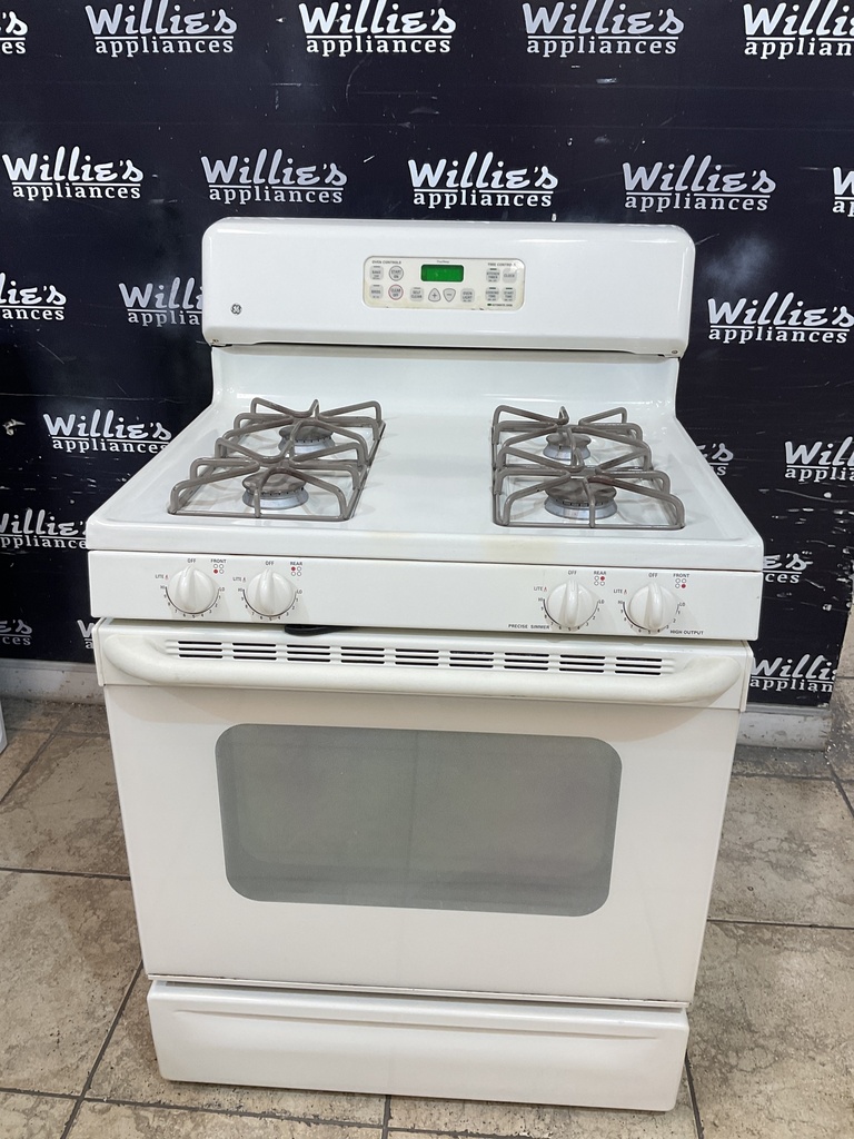 Ge Used Natural Gas Stove 30inches (Bisque) 