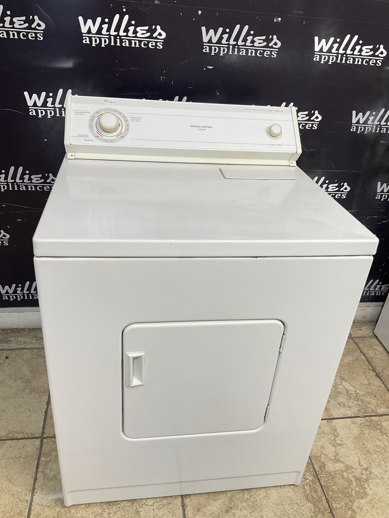 Whirlpool Used Electric Dryer 220volts (30 AMP) 29inches {3 prong} (White) 