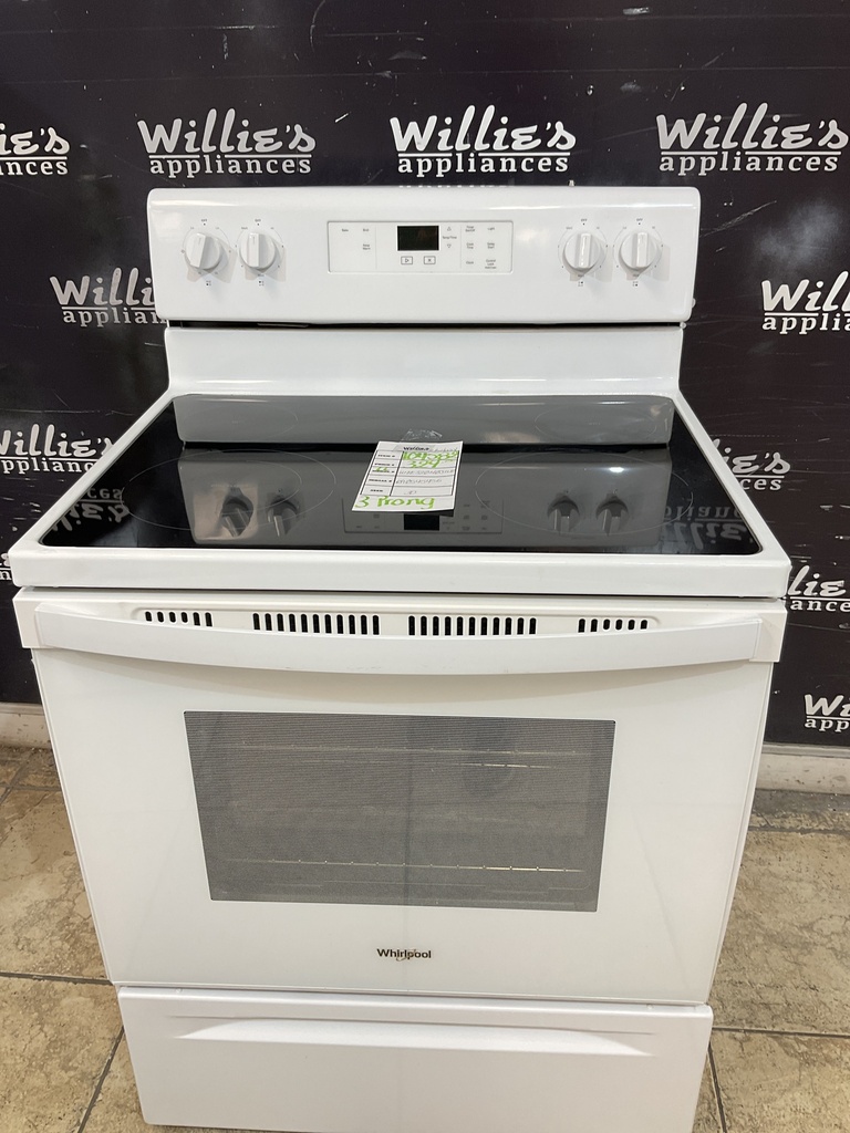 Whirlpool Used Electric Stove 220volts (40/50 AMP) 30inches {3 prong} (White) 