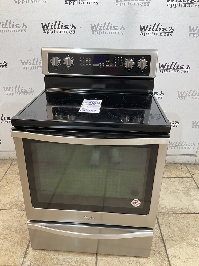 Lg Used Electric Stove 220volts (40/50 AMP) 30inches {no cord} (Stainless steel) 