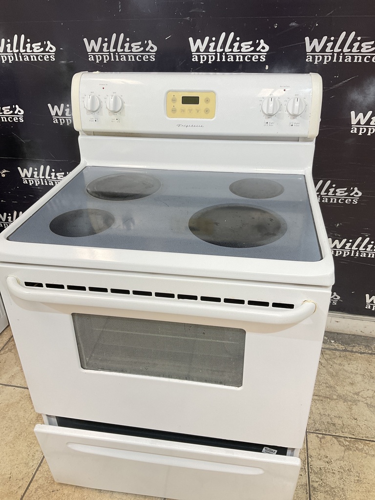 Frigidaire Used Electric Stove 220volts (40/50 AMP) 30inches {3 prong} (White) 