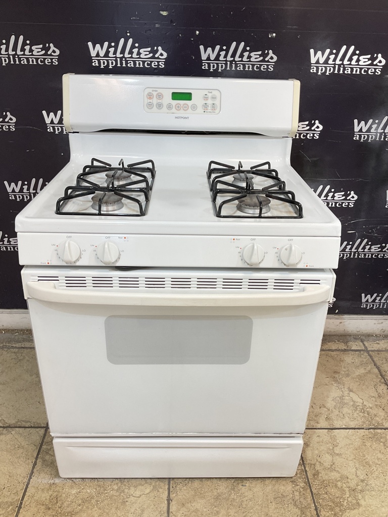 Hotpoint Used Natural Gas Stove 30inches (White) 