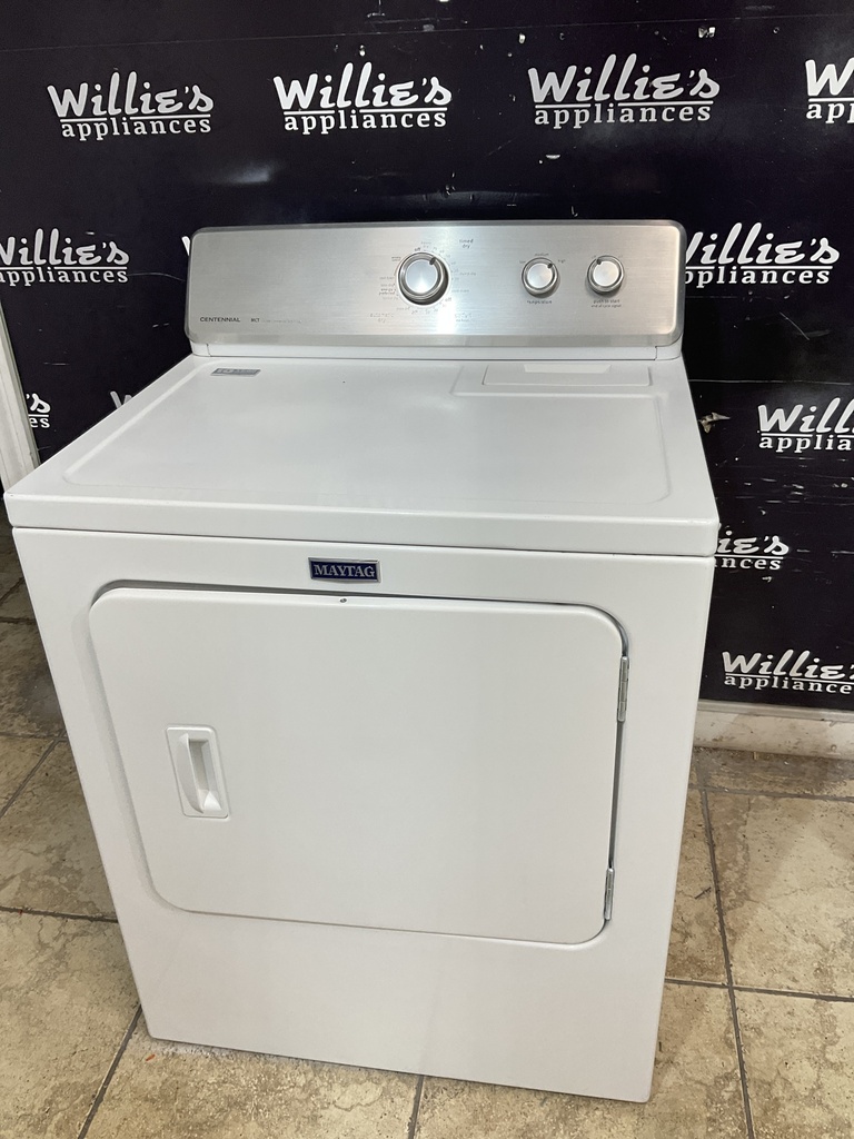 Maytag Used Electric Dryer 220volts (30 AMP) 29inches {no cord} (White) 