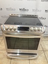 Lg Used Electric Stove 220volts (40/50 AMP) 30inches {3 prong} (Stainless Steel) 