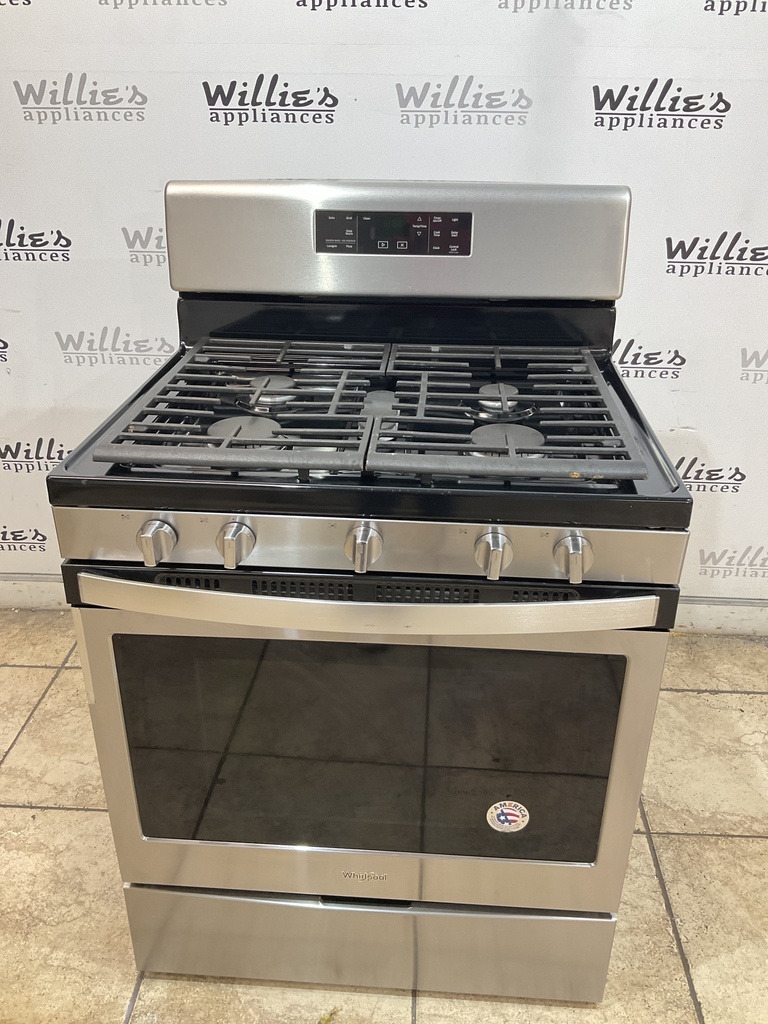 Whirlpool Used Natural Gas Stove 30inches (Stainless Steel) 