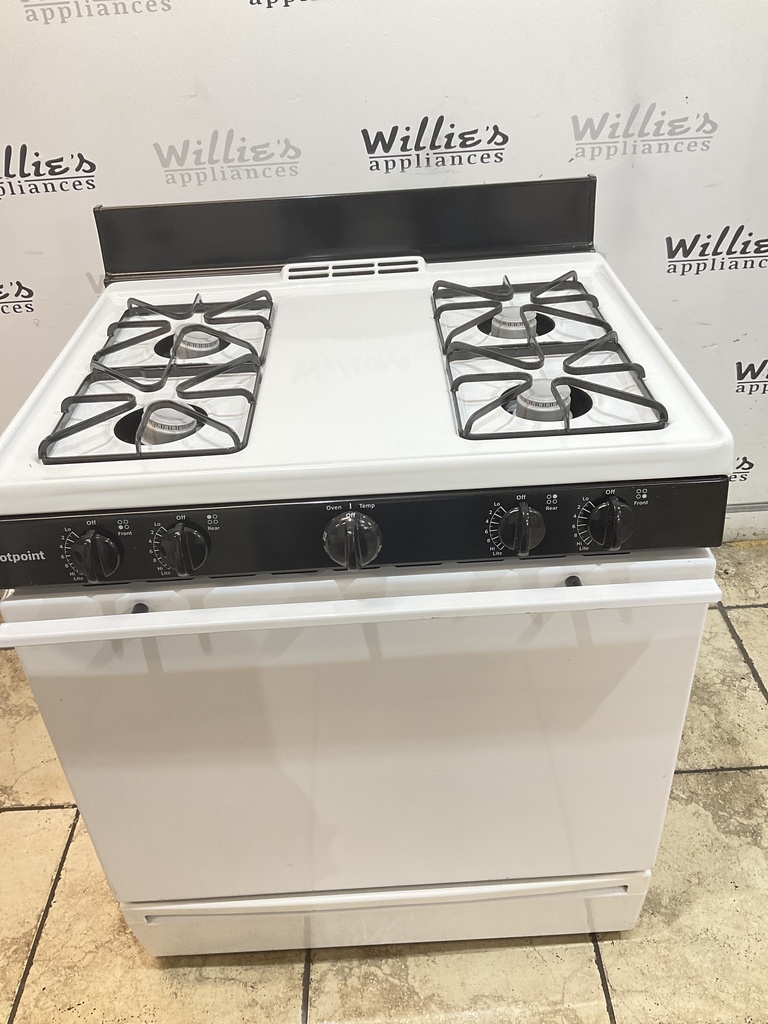 Hotpoint Used Natural Gas Stove 30inches (White/Black) 