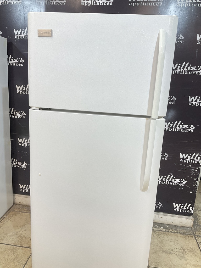 Frigidaire Used Refrigerator Top and Bottom 30x65 1/2” (White) 